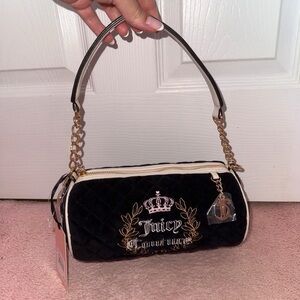 Juicy Couture Shoulder Bag in Black Velvet